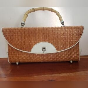 Chic Ann Taylor Vintage Style Basket Satchel